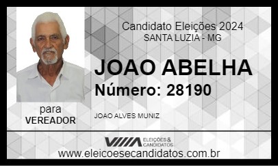 Candidato JOAO ABELHA 2024 - SANTA LUZIA - Eleições