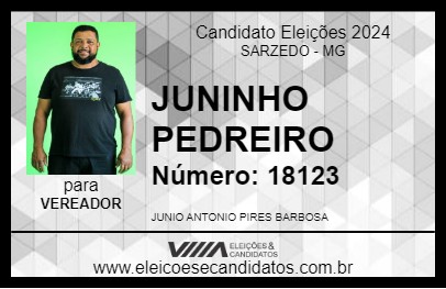 Candidato JUNINHO PEDREIRO 2024 - SARZEDO - Eleições