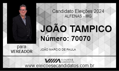 Candidato JOÃO TAMPICO 2024 - ALFENAS - Eleições