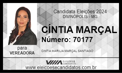 Candidato CÍNTIA MARÇAL 2024 - DIVINÓPOLIS - Eleições