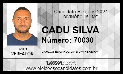 Candidato CADU SILVA 2024 - DIVINÓPOLIS - Eleições