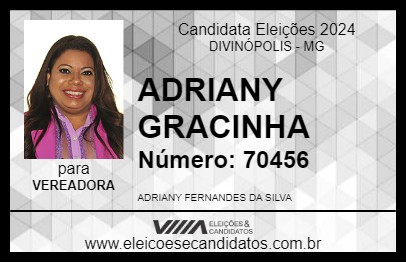 Candidato ADRIANY GRACINHA  2024 - DIVINÓPOLIS - Eleições