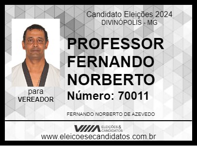 Candidato PROFESSOR FERNANDO NORBERTO 2024 - DIVINÓPOLIS - Eleições