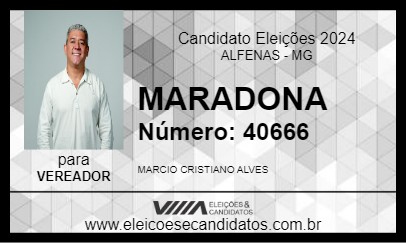 Candidato MARADONA 2024 - ALFENAS - Eleições