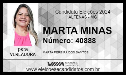 Candidato MARTA MINAS 2024 - ALFENAS - Eleições