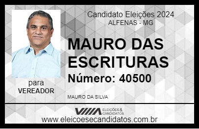 Candidato MAURO DAS ESCRITURAS 2024 - ALFENAS - Eleições