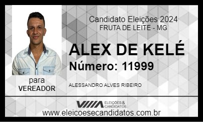 Candidato ALEX DE KELÉ 2024 - FRUTA DE LEITE - Eleições