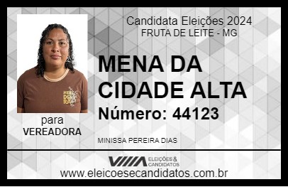 Candidato MENA DA CIDADE ALTA 2024 - FRUTA DE LEITE - Eleições