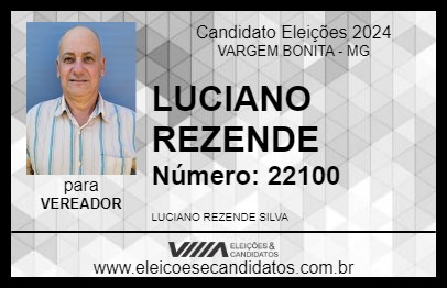 Candidato LUCIANO REZENDE 2024 - VARGEM BONITA - Eleições