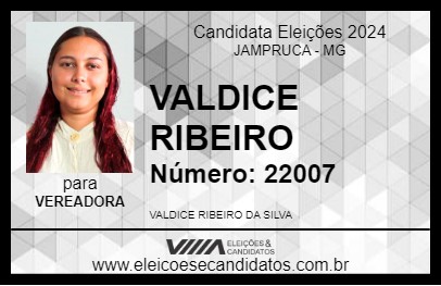 Candidato VALDICE RIBEIRO 2024 - JAMPRUCA - Eleições