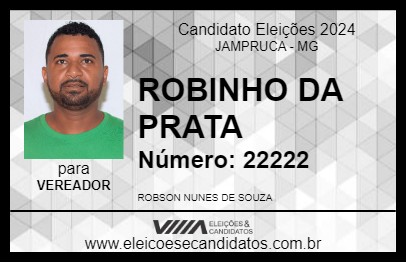 Candidato ROBINHO DA PRATA 2024 - JAMPRUCA - Eleições