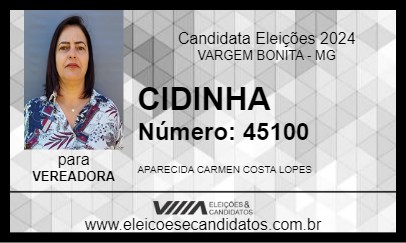 Candidato CIDINHA 2024 - VARGEM BONITA - Eleições