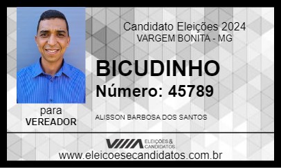 Candidato BICUDINHO 2024 - VARGEM BONITA - Eleições