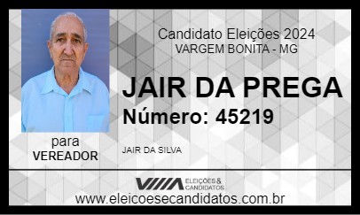 Candidato JAIR DA PREGA 2024 - VARGEM BONITA - Eleições