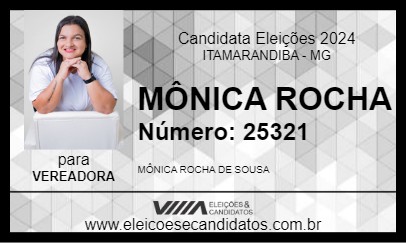 Candidato MÔNICA ROCHA 2024 - ITAMARANDIBA - Eleições