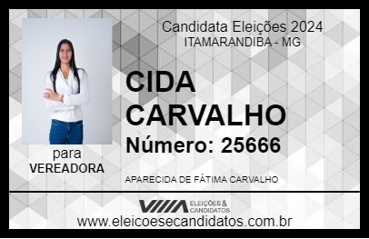 Candidato CIDA CARVALHO 2024 - ITAMARANDIBA - Eleições