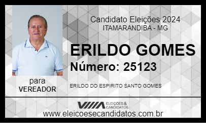 Candidato ERILDO GOMES 2024 - ITAMARANDIBA - Eleições