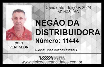 Candidato NEGÃO DA DISTRIBUIDORA 2024 - ARINOS - Eleições