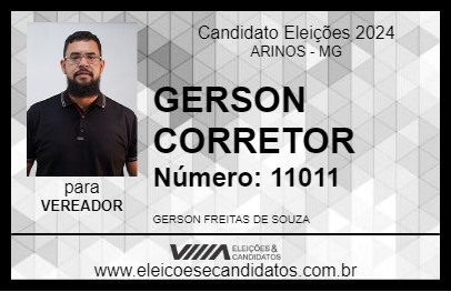 Candidato GERSON CORRETOR 2024 - ARINOS - Eleições