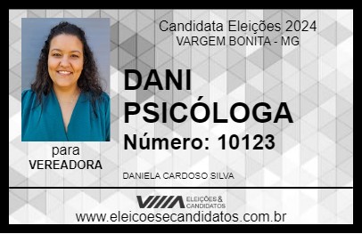 Candidato DANI PSICÓLOGA 2024 - VARGEM BONITA - Eleições