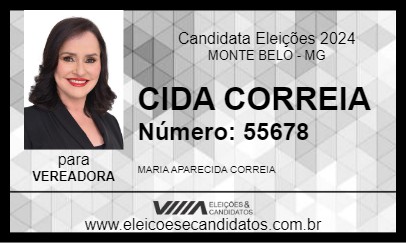 Candidato CIDA CORREIA 2024 - MONTE BELO - Eleições