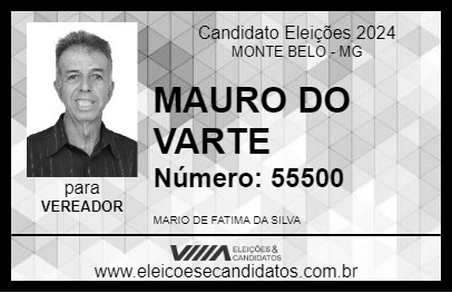 Candidato MAURO DO VARTE 2024 - MONTE BELO - Eleições