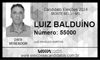 Candidato LUIZ BALDUÍNO 2024 - MONTE BELO - Eleições