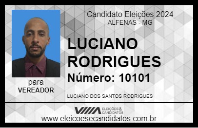 Candidato LUCIANO RODRIGUES 2024 - ALFENAS - Eleições