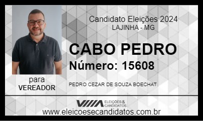 Candidato CABO PEDRO 2024 - LAJINHA - Eleições