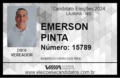 Candidato EMERSON PINTA 2024 - LAJINHA - Eleições