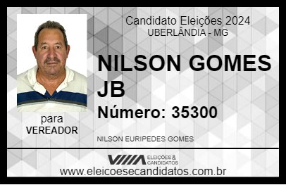 Candidato NILSON GOMES JB 2024 - UBERLÂNDIA - Eleições