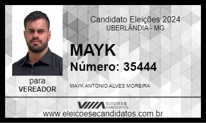 Candidato MAYK 2024 - UBERLÂNDIA - Eleições