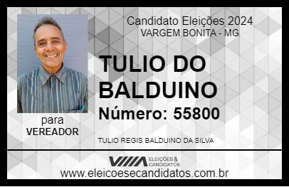 Candidato TULIO DO BALDUINO 2024 - VARGEM BONITA - Eleições