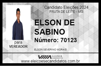 Candidato ELSON DE SABINO 2024 - FRUTA DE LEITE - Eleições