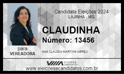 Candidato CLAUDINHA 2024 - LAJINHA - Eleições