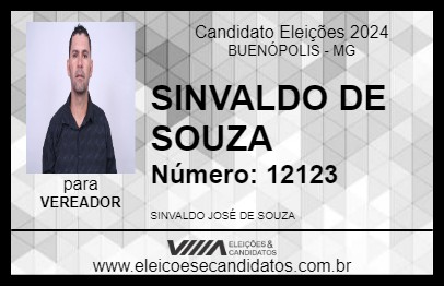 Candidato SINVALDO DE SOUZA 2024 - BUENÓPOLIS - Eleições