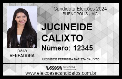 Candidato JUCINEIDE CALIXTO 2024 - BUENÓPOLIS - Eleições