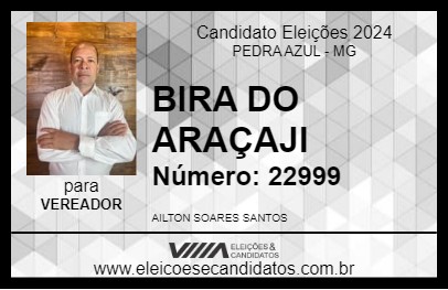 Candidato BIRA DO ARAÇAJI 2024 - PEDRA AZUL - Eleições