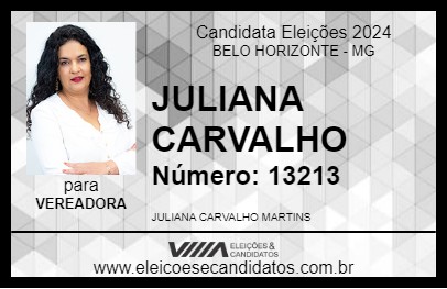 Candidato JULIANA CARVALHO 2024 - BELO HORIZONTE - Eleições