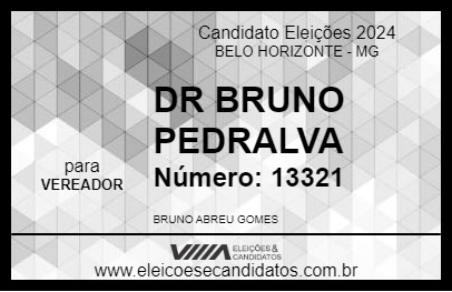 Candidato DR BRUNO PEDRALVA 2024 - BELO HORIZONTE - Eleições