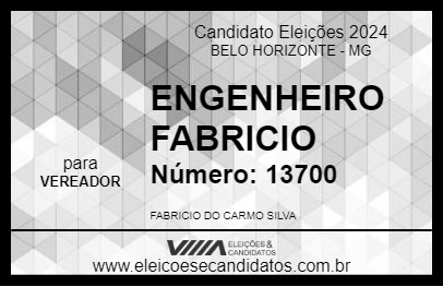 Candidato ENGENHEIRO FABRICIO 2024 - BELO HORIZONTE - Eleições