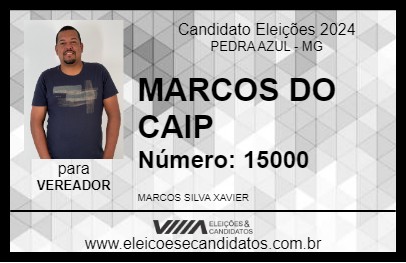 Candidato MARCOS DO CAIP 2024 - PEDRA AZUL - Eleições