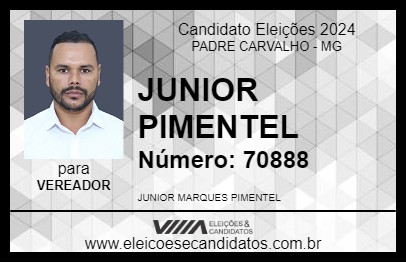 Candidato JUNIOR PIMENTEL 2024 - PADRE CARVALHO - Eleições