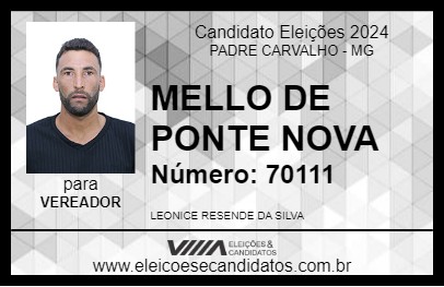 Candidato MELLO DE PONTE NOVA 2024 - PADRE CARVALHO - Eleições