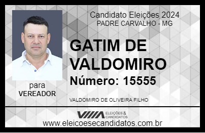 Candidato GATIM DE VALDOMIRO 2024 - PADRE CARVALHO - Eleições