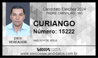 Candidato CURIANGO 2024 - PADRE CARVALHO - Eleições