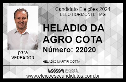 Candidato HELADIO DA AGRO COTA 2024 - BELO HORIZONTE - Eleições