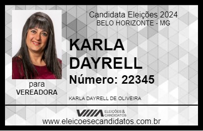 Candidato KARLA DAYRELL 2024 - BELO HORIZONTE - Eleições