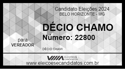 Candidato DÉCIO CHAMO 2024 - BELO HORIZONTE - Eleições