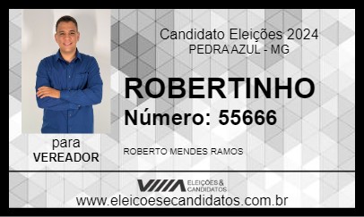 Candidato ROBERTINHO 2024 - PEDRA AZUL - Eleições